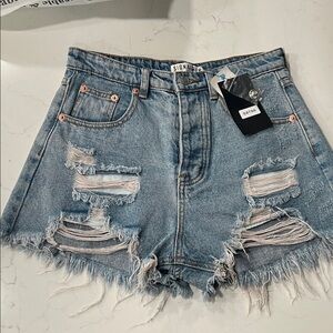 NWT Women's Ripped Jean Shorts - Size Small